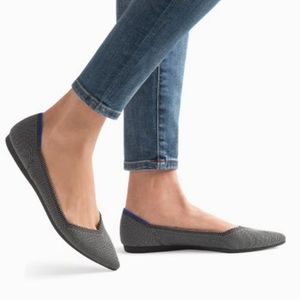 Rothy's Cloud gray Birdeye Iconic slip-on pointed flats women's size 7